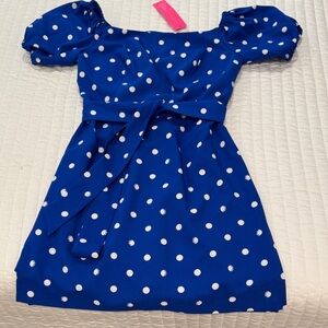 Lilly Pulitzer Blue Polka Dot Kids Dress